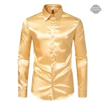 Vêtement steampunk pour homme, chemise en satin
