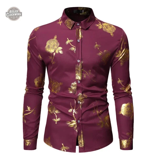 Vêtement élégant homme style steampunk floral