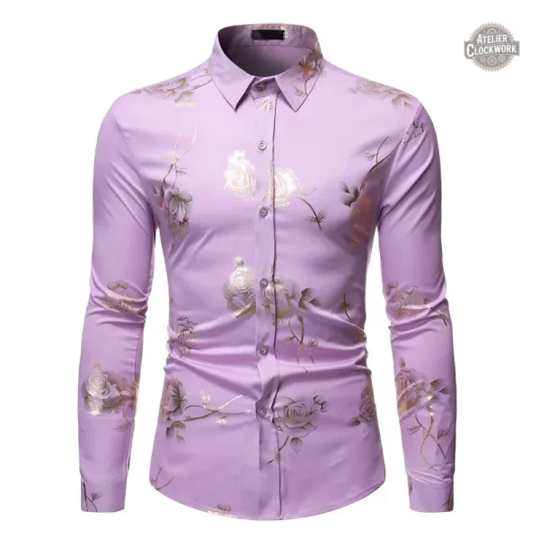 Imprimé floral sur chemise homme tendance