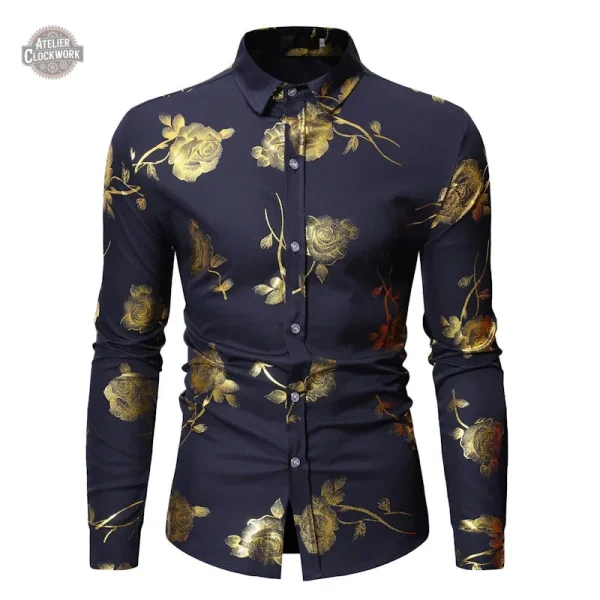 Chemise homme avec style floral distinctif