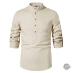 Chemise Col Mao Estivale pour homme