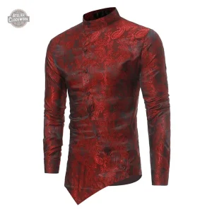 Chemise asymétrique homme style steampunk