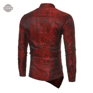 Chemise dandy homme avec design asymétrique
