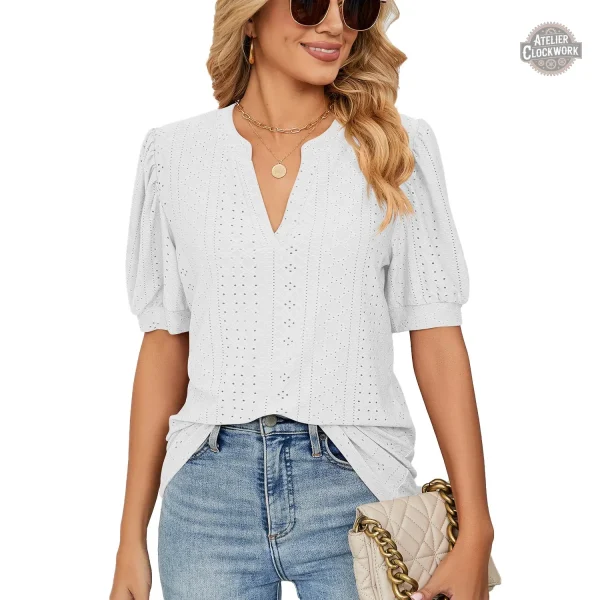 Chemise d'été pour femme au design rétro