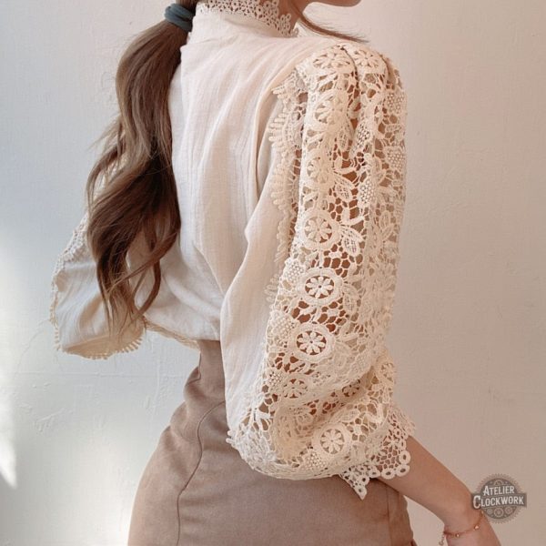 Inspiration steampunk avec ce chemisier en dentelle