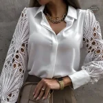 Chemisier Steampunk avec dentelles blanches élégantes