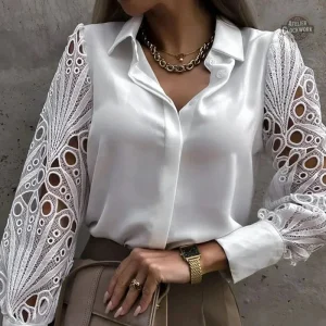 Chemisier Steampunk avec dentelles blanches élégantes
