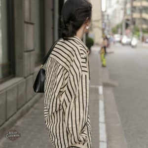Chemise femme à rayures, touche steampunk
