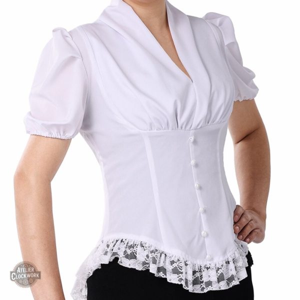 chemisier-steampunk-victorien-1 Chemisier Steampunk victorien élégant pour femme