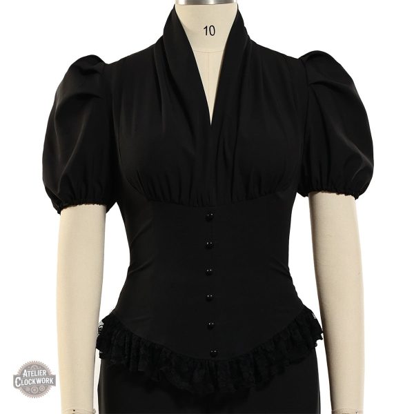 Haut victorien steampunk avec détails raffinés