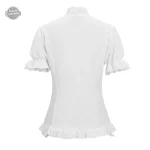 Vêtements steampunk : chemisier victorien en blanc