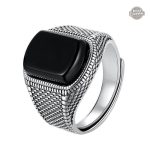 Chevalière Homme Onyx d'Argent