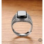 Bijou élégant dandy en argent et onyx