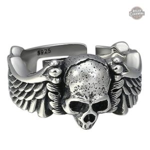 Bague Biker Homme - Hell Rider en style steampunk