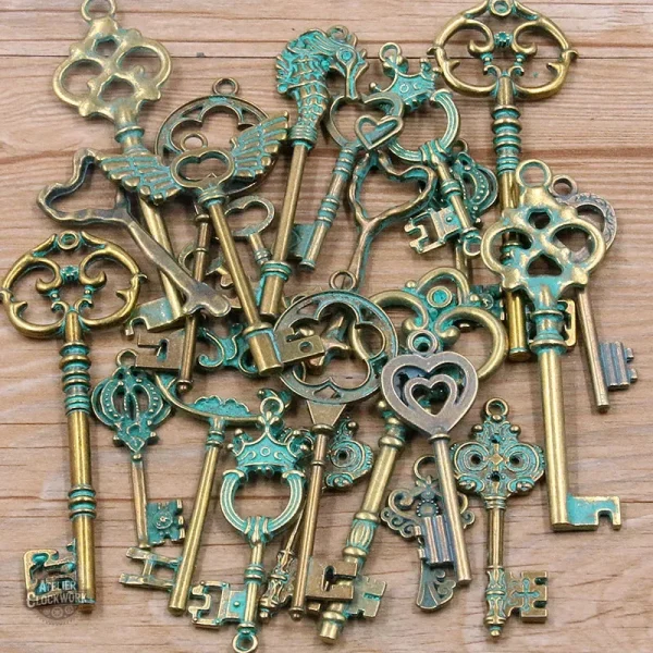 Ensemble de clefs Steampunk pour embellissements