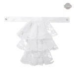 Jabot féminin amovible, touche rétro chic