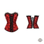 Corset à lacets au style rétro-futuriste