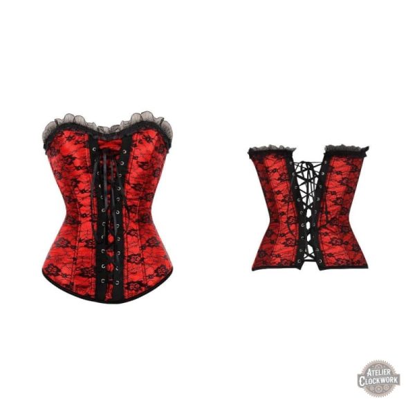 Corset à lacets au style rétro-futuriste