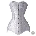 Corset Satin Blanc - Constance, style steampunk féminin