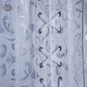 Constance, corset blanc en satin pour une silhouette raffinée