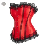 Bustier rouge à l'esthétique d'époque
