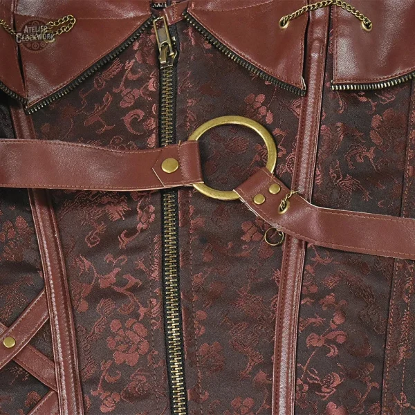 Corset femme avec détails steampunk