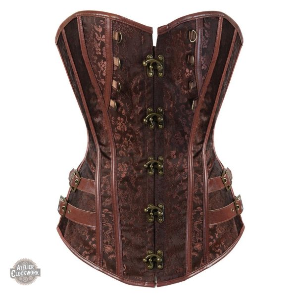 corset-cuir-femme-medieval-steampunk-store-1 Corset Cuir Femme - Rogue Style en style steampunk
