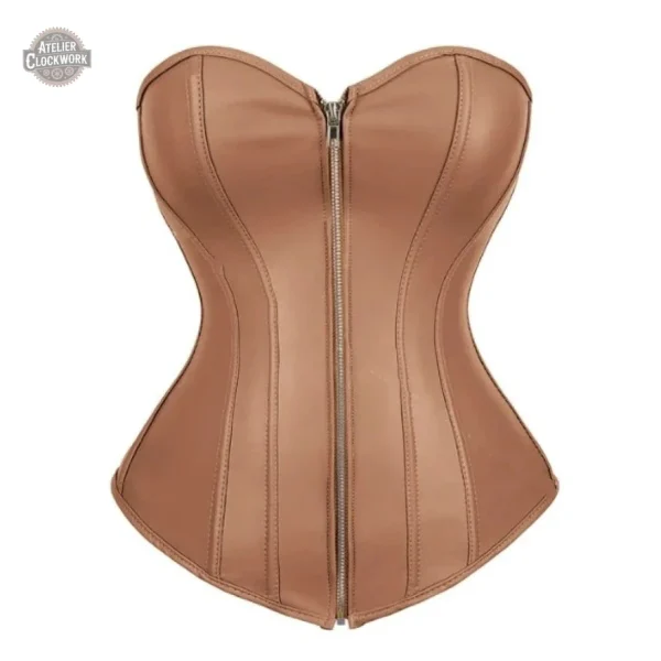 corset-cuir-steampunk-1 Corset cuir souple femme steampunk