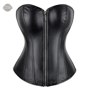 Corset femme en cuir pour style steampunk