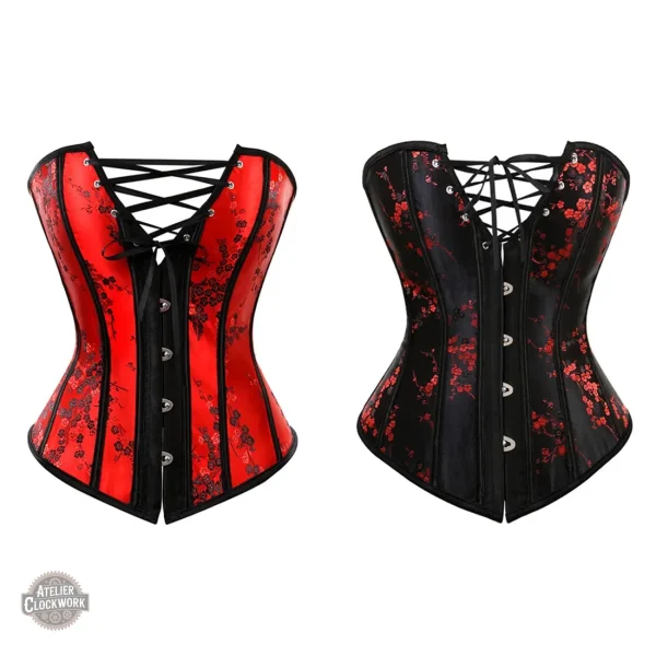 Bustier Rouge au Style Steampunk