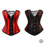 Corset Femme Steampunk Rouge Éclatant