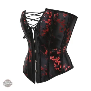 Bustier Steampunk Élégant en Rouge