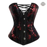 Bustier Décolleté Élégant Rouge