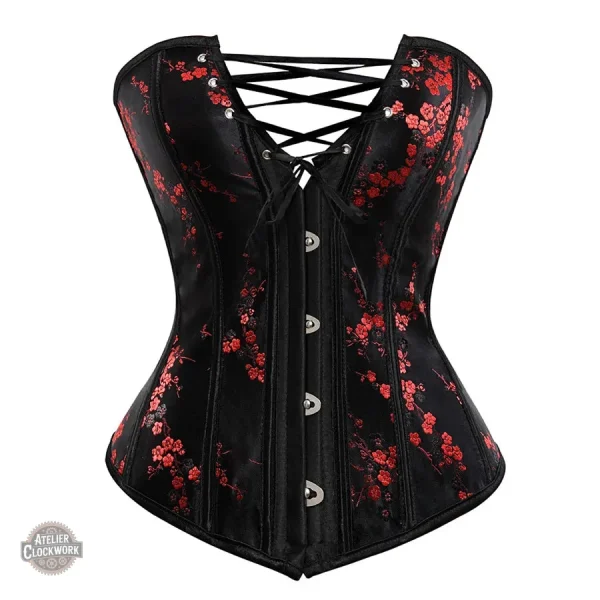 Corset Décolleté Vintage Rouge