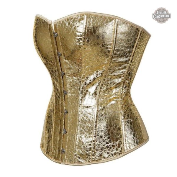 Feuilles d'or sur corset pour une touche vintage