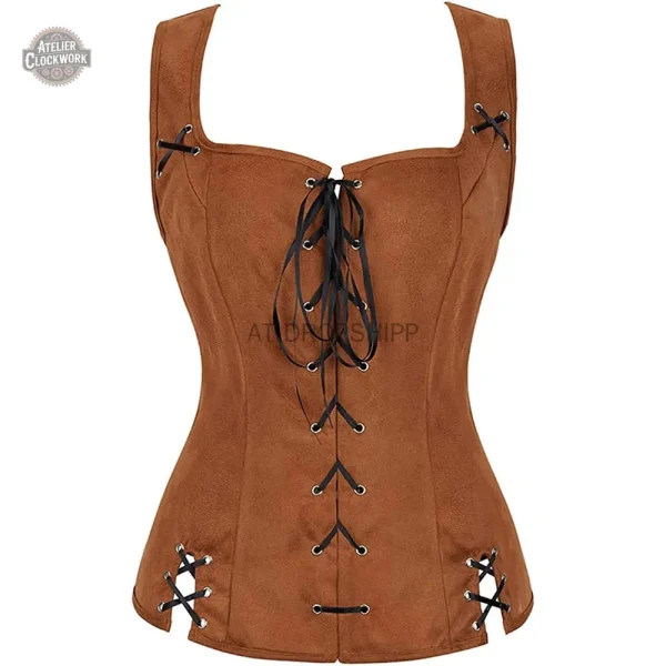 Corset steampunk femme au style rétro