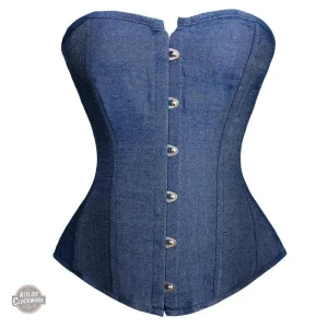 Corset en Jean - Élégance et Charme Steampunk