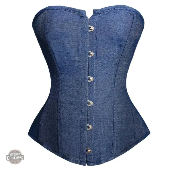 corset-en-jean-1 Corset en Jean - Élégance et Charme Steampunk