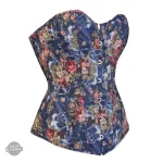 Corset floral, inspiration steampunk pour femme