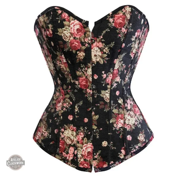 Corset femme, motif fleuri pour une allure unique