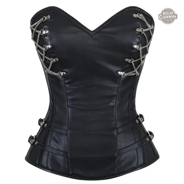 corset-gothique-cuir-steampunk-store-1 Corset Gothique Cuir - Goth'n Punk