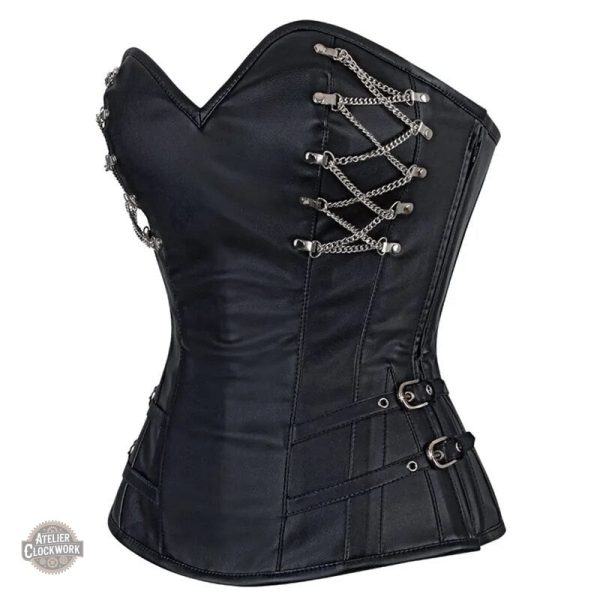 Corset Steampunk en cuir pour femmes