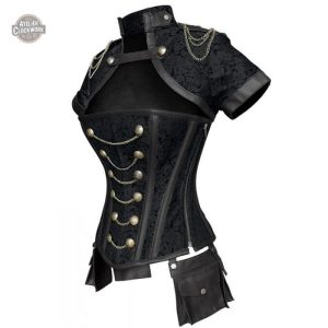 Corset Steampunk féminin aux détails élégants