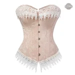 Corset Jacquard Femme dentelle blanche