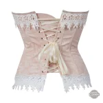 Corset blanc avec motifs jacquard pour femme