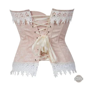 Corset blanc avec motifs jacquard pour femme