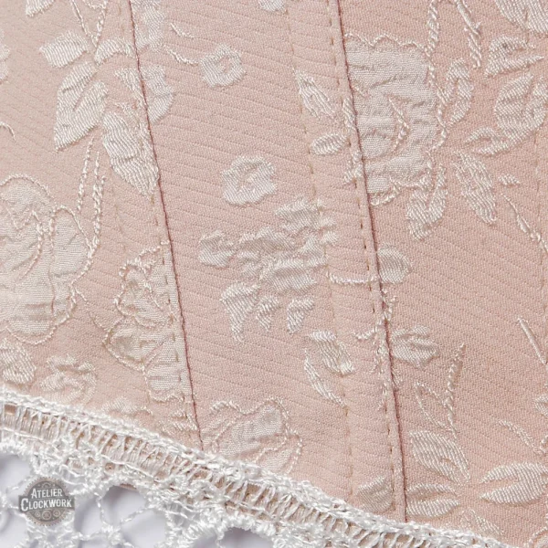 Corset femme chic en jacquard et dentelle