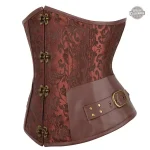 Sous-buste marron inspiré du style steampunk