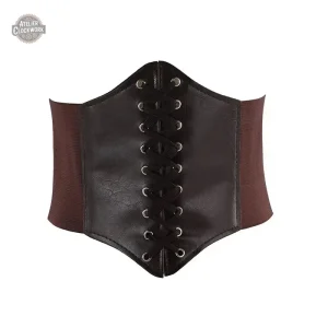 Serre-taille cuir ajustable élégant pour un look steampunk