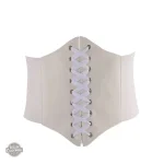 Serre-taille chic en cuir, idéal pour une allure vintage moderne